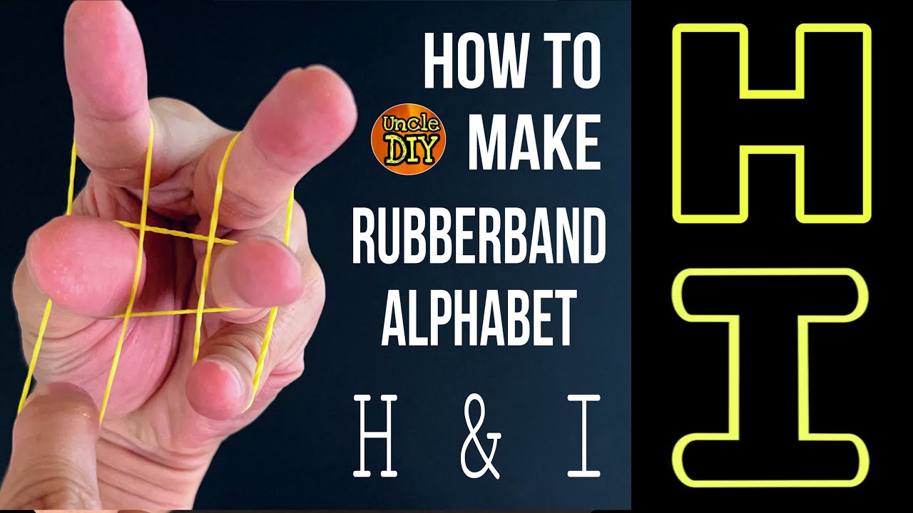 How to make Rubber band alphabet H & I by Uncle DIY Rubberband origami