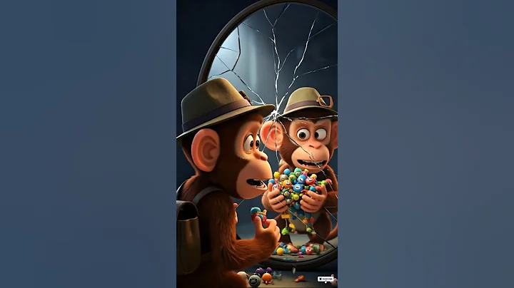 🪞✨Monkey’s Magic Mirror – A Fun Story About Sharing! #shortsfeed #animals #story #shorts