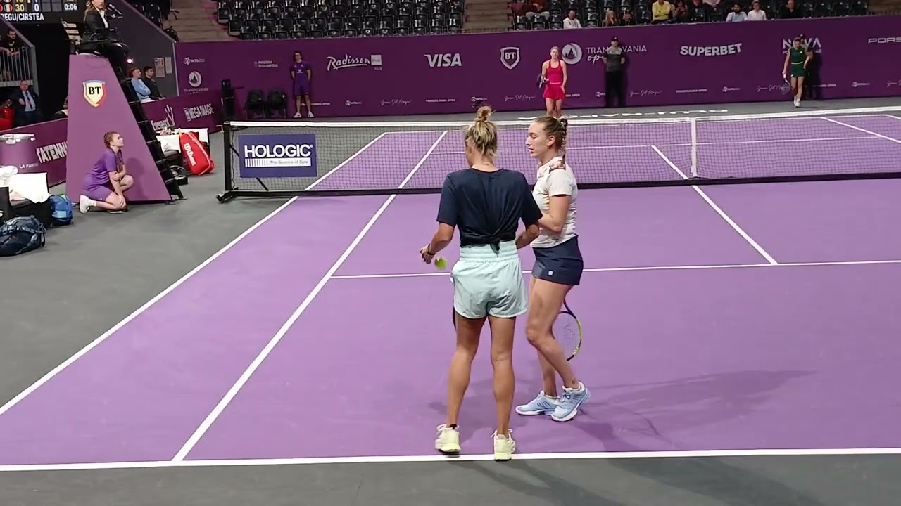 JAQUELINE CRISTIAN la dublu vs S. CÎRSTEA / I. BEGU, la TRANSYLVANIA OPEN, BT Arena, CLUJ 2025