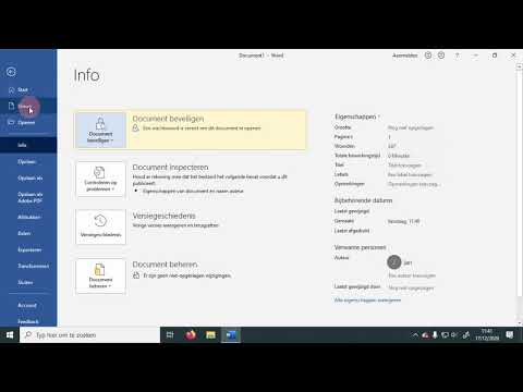 Video: Een Document Beveiligen In Word
