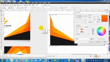Vẽ và tô màu hoa văn Namecard với Fountain Fill kết hợp Transparency Tool trong CorelDraw X6 (mẫu 2)