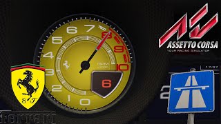 Ferrari Cars Accelerating On the Autobahn Assetto Corsa