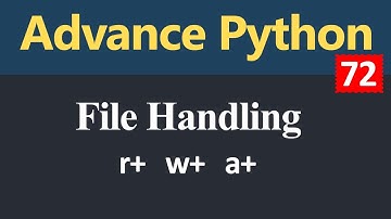 File Mode r+ w+ a+ in Python (Hindi)
