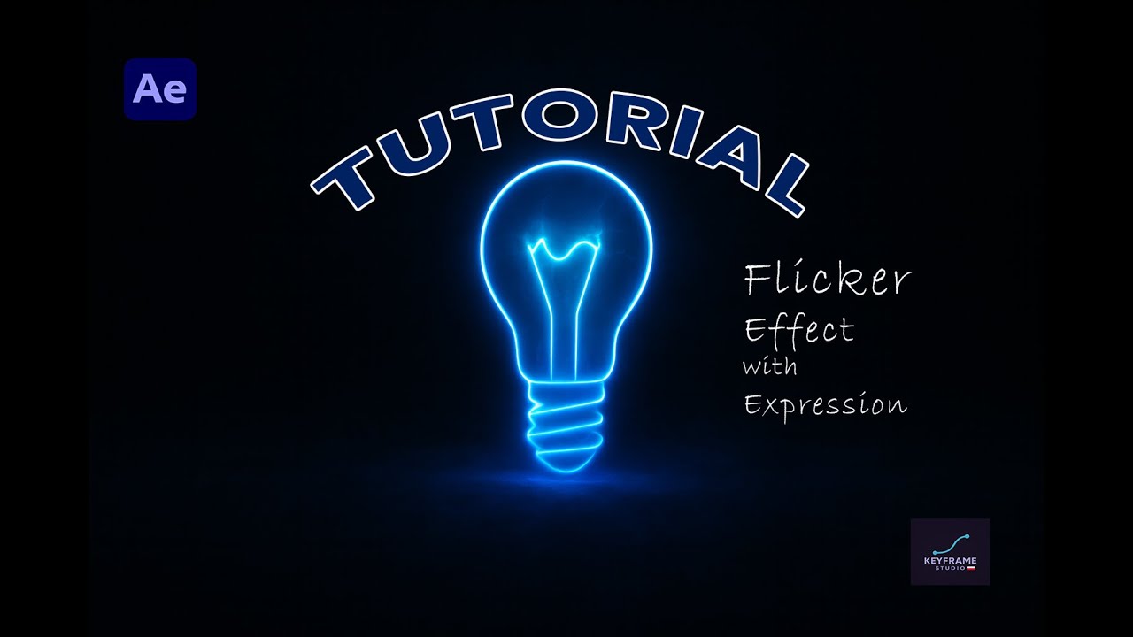 Flickering Bulb Effect in After Effects | Easy Expression Tutorial ✨