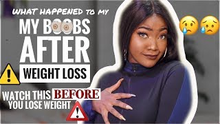 THIS HAPPENED TO MY BREASTS/BOOBS AFTER I LOST WEIGHT | WEIGHT LOSS Q&A | DEALING WITH STRETCH MARKS