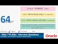 Oracle PL SQL interview question | ORACLE FORCE VIEW | VIEW WITH CHECK OPTION | VIEW WITH READ ONLY