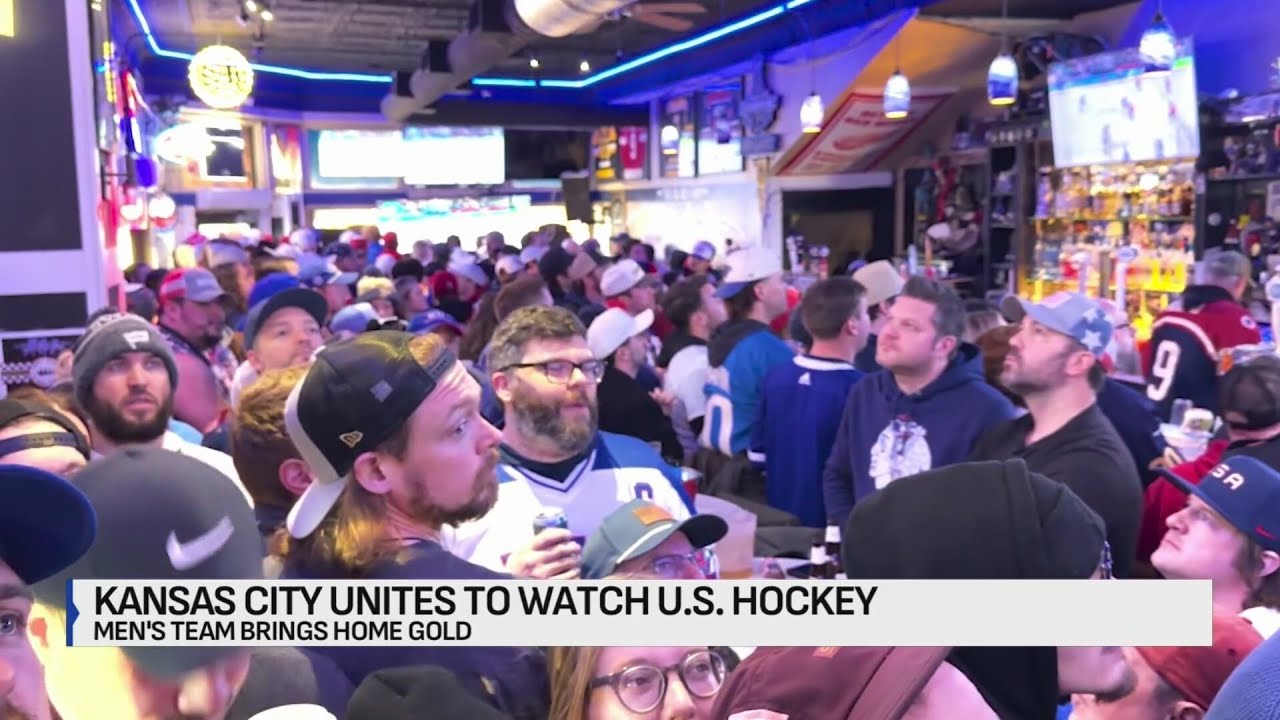 Fans, former olympian rally in KC, celebrating Team USA hockey wins