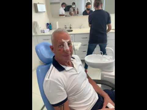 Gary on his dental treatment