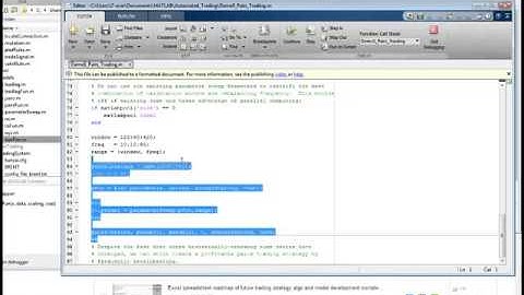 Preparing Matlab pair trading code for Dot NET CSharp calling with Builder NE toolbox