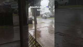 Rain in usa lodi ca/beautiful rainbow day in lodi ca/