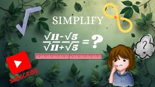 A Nice Square Root Math Simplification\/How to Solve Simplify?