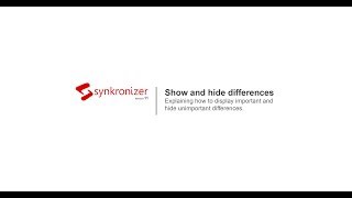 Synkronizer Excel Compare Tool helps to Show and Hide Differences