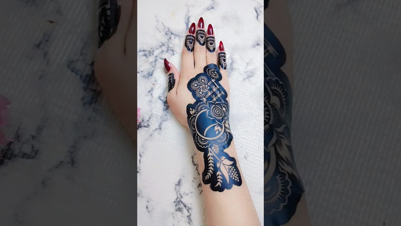 beautiful sticker mehndi design #shorts