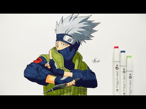 Como desenhar o Kakashi - Passo a Passo (Tutorial)