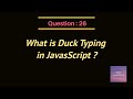 What Is Duck Typing In Javascript mp3