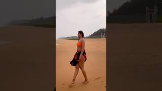 Actress Nikitha Sharma Enjoying The Beach