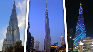 ОАЭ. Дубай. Вокруг Бурдж-Халифы. Шоу фонтанов и световое шоу. 29 ноября 2022.