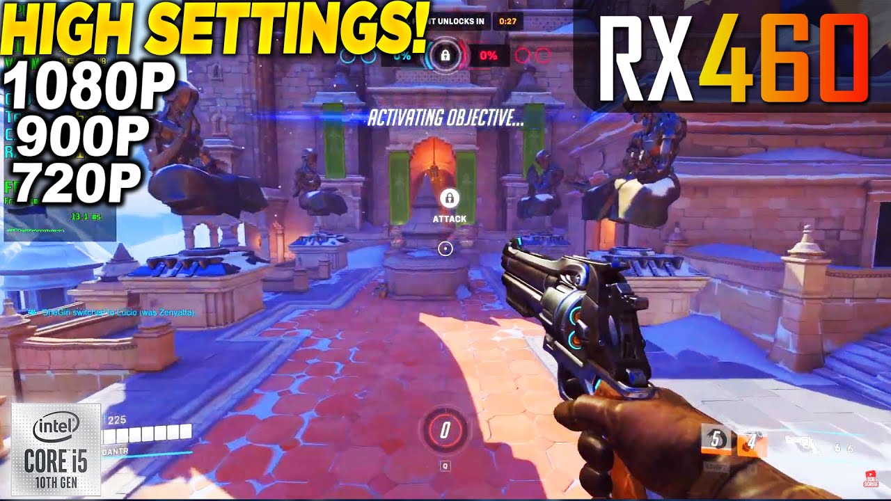 Overwatch 2 RX 460 - 1080p 900p 720p High,