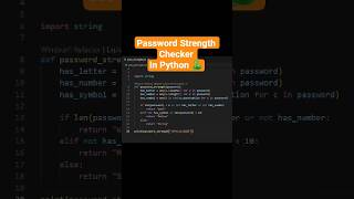 Password strength checker program in python. #codeswiftz #programming  #codingbat #tutorial