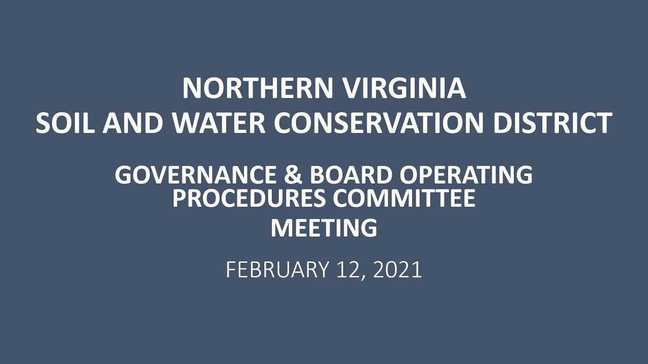 Nvswcd NVSWCD Governance & Board Operating Committee Meeting - February 12 ...