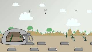 French grenade drones and rifle soldiers defend bunkers against German STG44 assault rifle soldiers