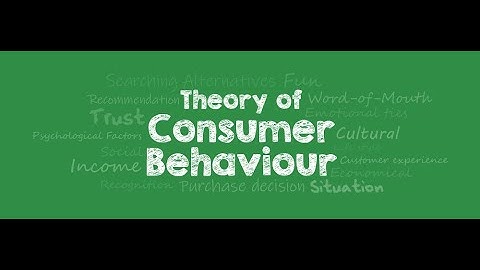 Consumer Behavior 1/3 - Economics