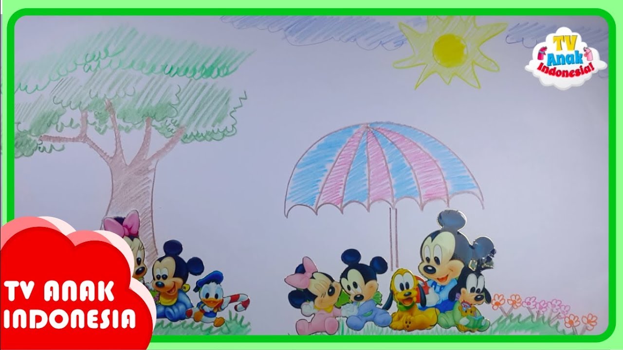 Mickey Mouse Family In The Garden