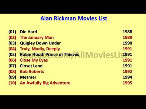 Alan Rickman's 10 Best Roles: See the Full List