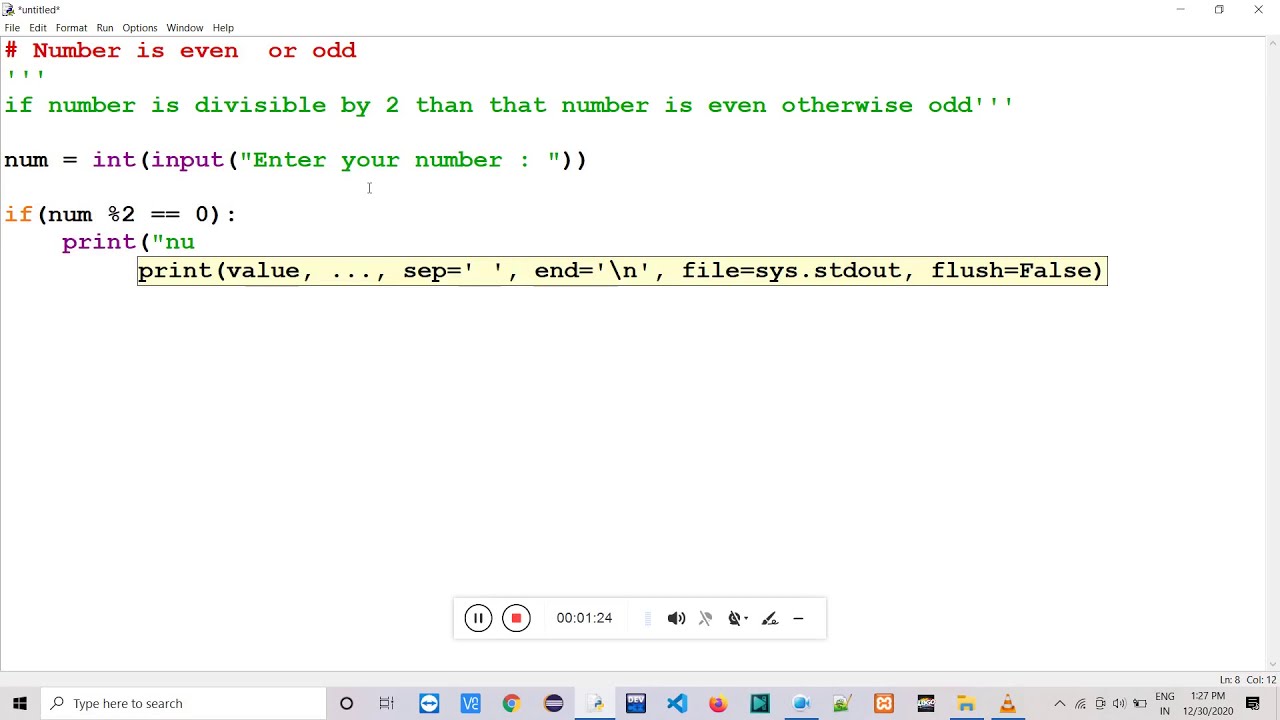 check number is Even or Odd | python | #overpowerprogrammer - YouTube