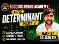 Determinant (Part 2) by Balwan Mudgil Sir at Success Spark Academy