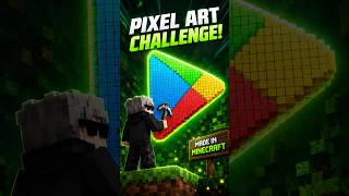 Minecraft Pixel art making a logo Play Store Logo 🤩😍#trending #playstore #makingpiexlart