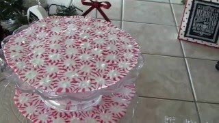 Holiday Baking, IShow You How To Make A Christmas Peppermint Candy Tray! Make a Edible Christmas Tray by melting Little Peppermint Candies! also make some Christmas Bark with dried Cranberries, White