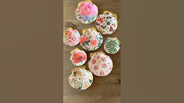 Napkin Decoupage Seashells with Mod Podge Tutorial. Summer Crafts! #crafts #diy #tutorial #handmade