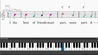 There Is A Tavern In The Town by Traditional Drinking Song - Easy piano tutorials with leadshe...