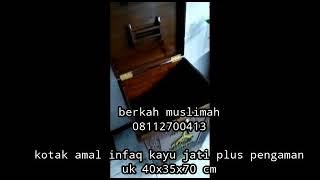 Kotak Amal Infaq Kayu Jati bebas custom nama masjid