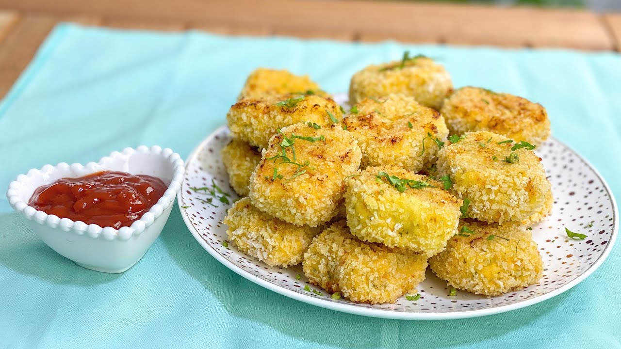 Receita de hambúrguer de nugget de frango para fazer com a família