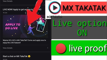 How to Enable Live option on MX takatak | MX Tskatak pr live kaise aaye