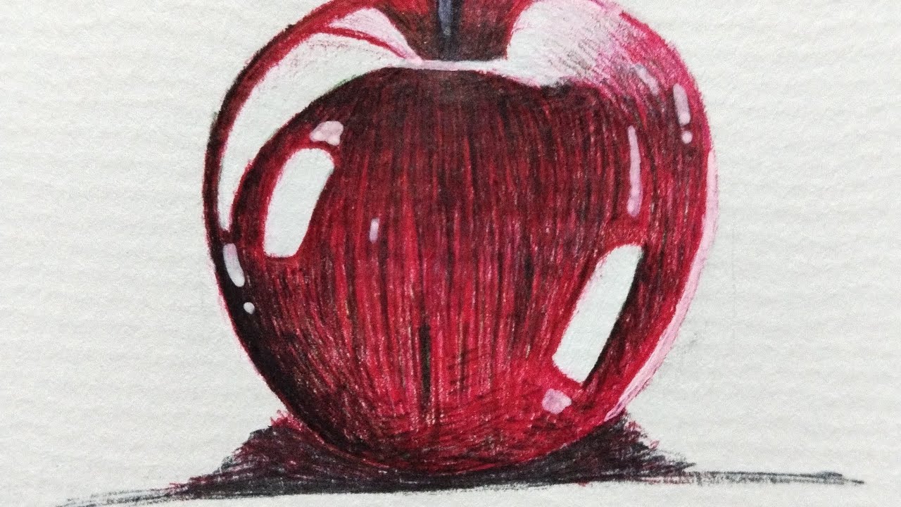 How to draw an apple.