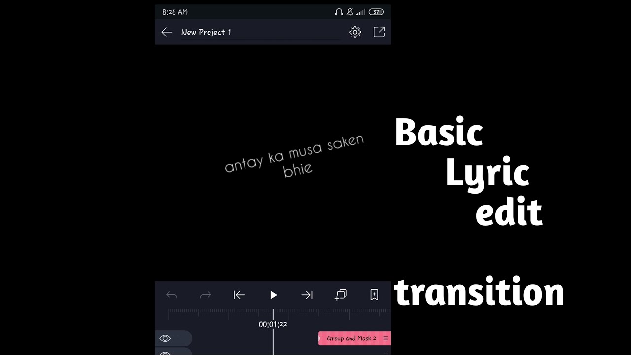 Basic Lyrical transition | Alight Motion | Tutorial - YouTube