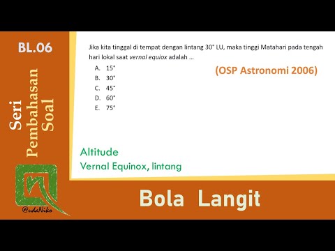 Pembahasan Soal Bola Langit 06 - Altitude Matahari