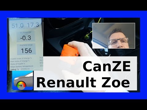 🔴 eDrive CanZE App in Renault Zoe Q90 for checking internal data like DC charging power 🚘⚡ #eDrive