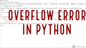 Overflow Error and Runtime Error in Python Solution || in Hindi on Division