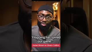 JB Says Flopping Has Ruined NBA!!! #nba #shorts #joelembiid #jaylenbrown #flopping #playoffs