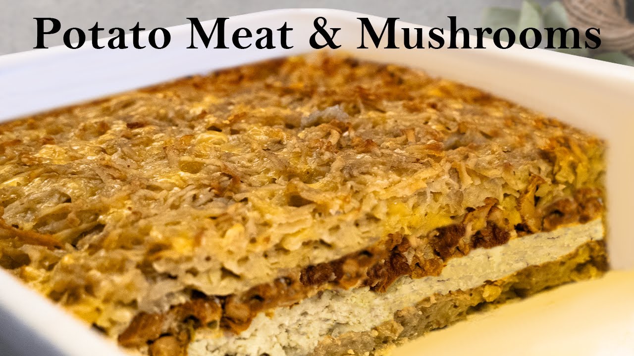 Запеканка из картофеля, мяса и грибов с сыром, которая на вкус как миллион долларов!
