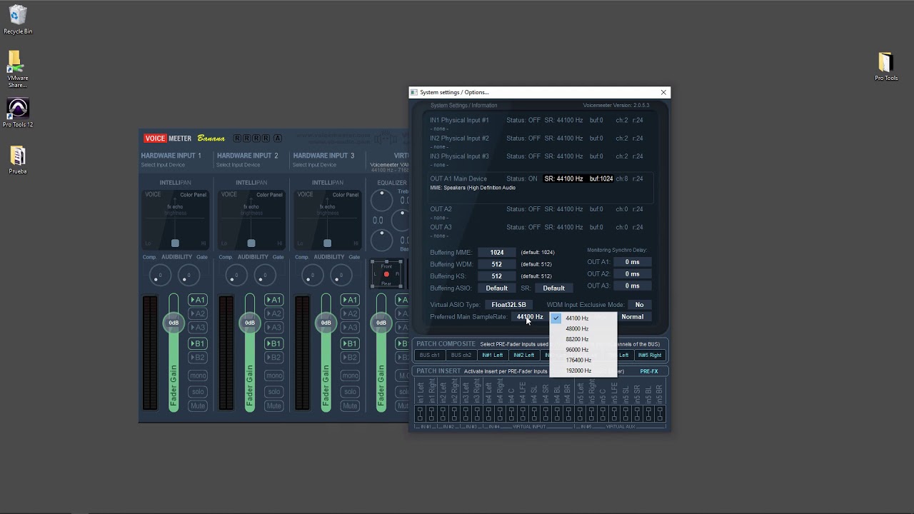 AV TUTORIAL VB Voicemeeter Banana - 48kHz - YouTube