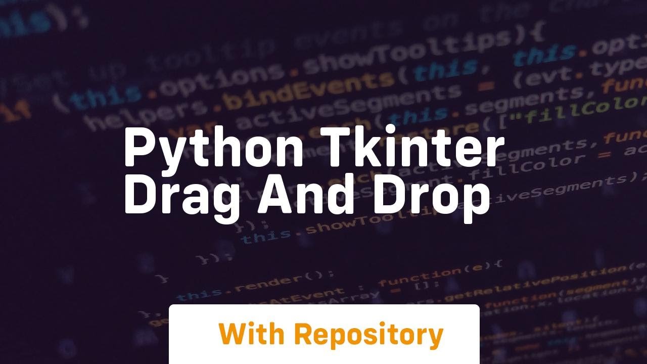 python tkinter drag and drop - YouTube