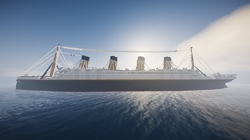 R.M.S Titanic (With Rigging) - Minecraft