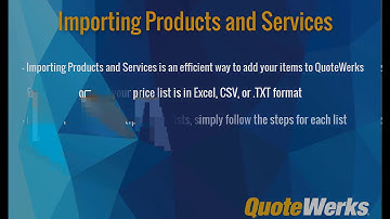 Importing Products and Services | QuoteWerks Import Wizard