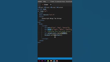 JavaScript Merge Two Arrays |#shorts #javascript #tutorial #learning #coding #programming