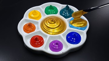 Create 8 New Colors From GOLD VS Rainbow Color - Satisfying Color Mixing